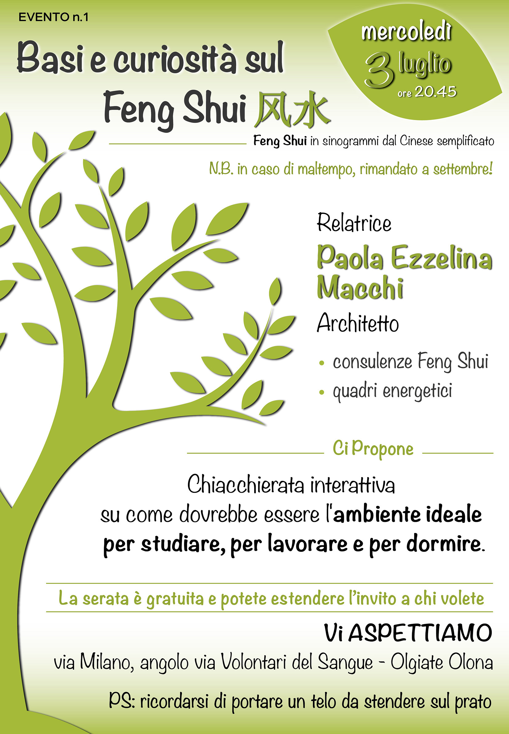 Evento 1: Feng Shui.
